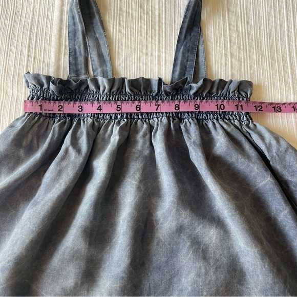 2/$30 Anthropologie Cloth and Stone Blue Smocked Sleeveless Crop Top - Picture 8 of 13